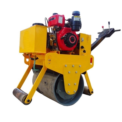 600 kg rouleau à rouleaux vibrants pour pavage d'asphalte avec moteur diesel de 1350*850*1250 mm