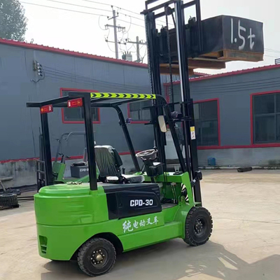 Mini chariot élévateur électrique portable de 3 tonnes avec batterie 60V à 3 roues et moteur AC