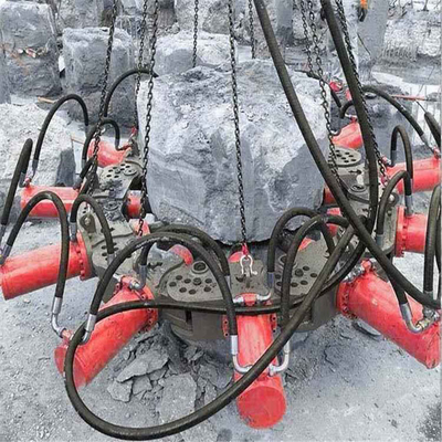 Excavateur à faible consommation d'énergie, concasseur hydraulique, casse-pierre de 75 mm, châssis pour piles de pierre