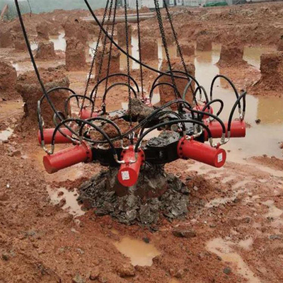 Excavateur à faible consommation d'énergie, concasseur hydraulique, casse-pierre de 75 mm, châssis pour piles de pierre