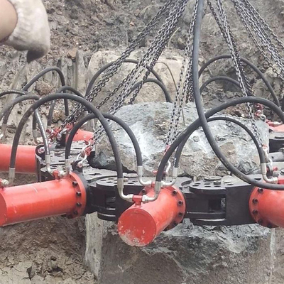 Excavateur à faible consommation d'énergie, concasseur hydraulique, casse-pierre de 75 mm, châssis pour piles de pierre