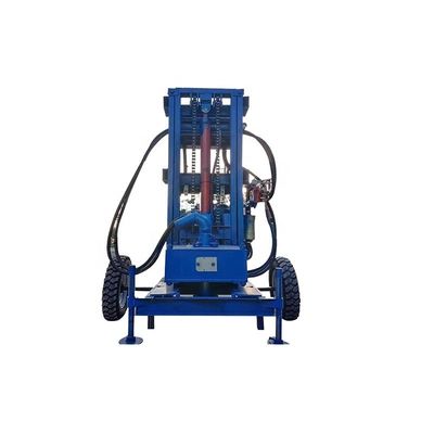 Machine de forage de puits d'eau électrique diesel compacte pour forage et gréement de 200 m