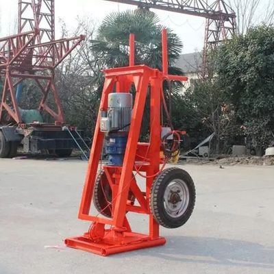 Machine de forage de puits d'eau électrique diesel compacte pour forage et gréement de 200 m