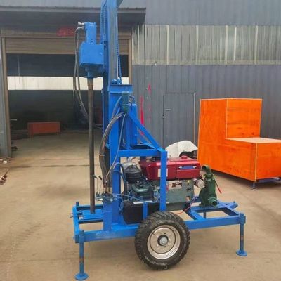 Machine de forage de puits d'eau électrique diesel compacte pour forage et gréement de 200 m