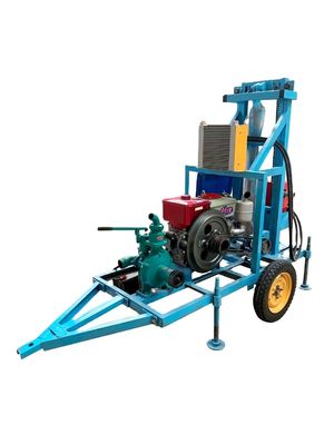 Profondeur maximale de forage 180m Rig hydraulique portable diesel pour forage de puits d'eau pour puits