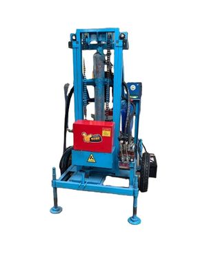 Forage à vis pneumatique 200 m Diesel Hydraulique Petite machine de forage portable de puits d'eau
