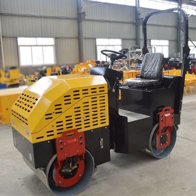 Compacteur à rouleaux vibrants à double tambour compact de 9 ch pour petits projets routiers