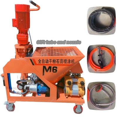 Matériaux applicables Machine de pulvérisation de mortier M6 de gypse pour pulvérisation de mastic sur murs de béton