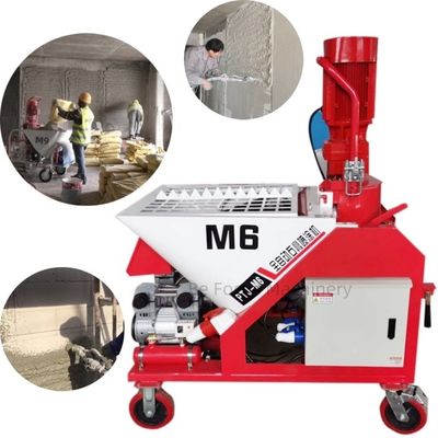 Matériaux applicables Machine de pulvérisation de mortier M6 de gypse pour pulvérisation de mastic sur murs de béton