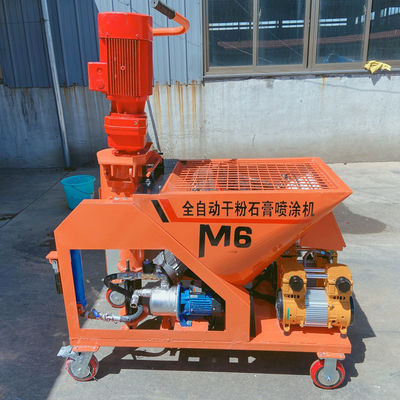 Matériaux applicables Machine de pulvérisation de mortier M6 de gypse pour pulvérisation de mastic sur murs de béton