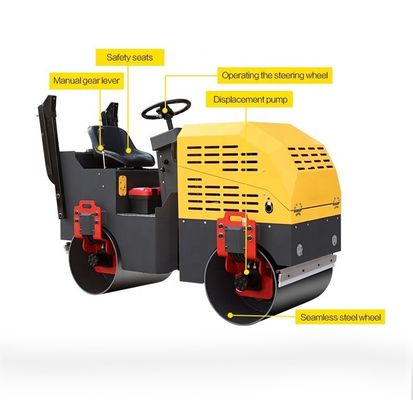 10 tonnes de compacteur mini rouleau hydraulique vibrant SR10/SR10P avec fréquence de vibration de 70 Hz
