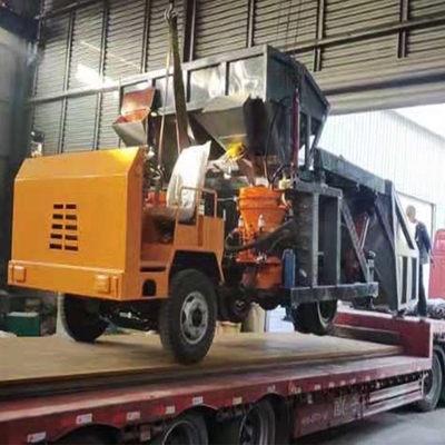 Machine de pulvérisation de béton montée sur camion pour tunnel de pente 380v Voltage 6900x2900x2750mm