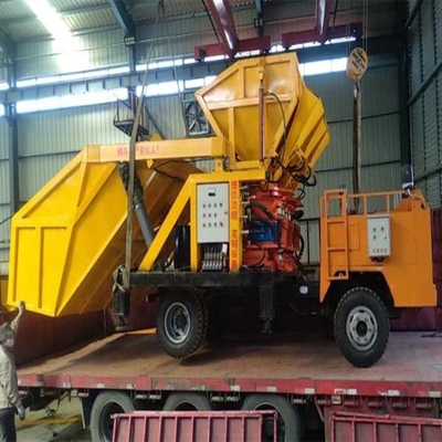 Machine de pulvérisation de béton montée sur camion pour tunnel de pente 380v Voltage 6900x2900x2750mm