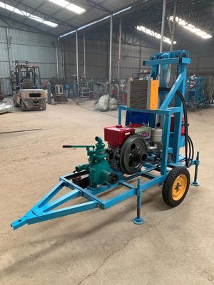 1.8m hauteur de levage diesel puits d'eau machine de forage de roche pour une profondeur de forage max.150m