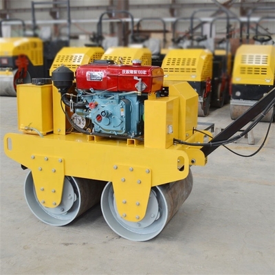 Moteur à haute puissance à double tambour, rouleau de roulement vibrant, outil de compactage de terre parfait